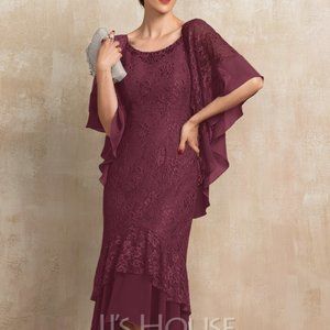 Formal Cabernet Trumpet Dress perfect for Mother of Bride/Groom, size 18W